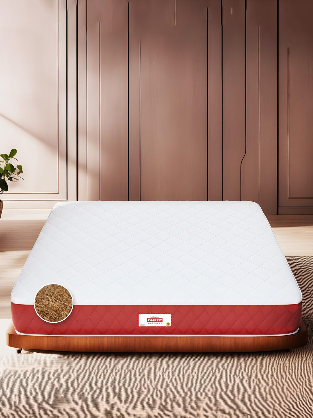 COIRFIT Magic Orthopedic Dual Comfort | Coir Foam King Size 8 Inch Mattress (75X72)