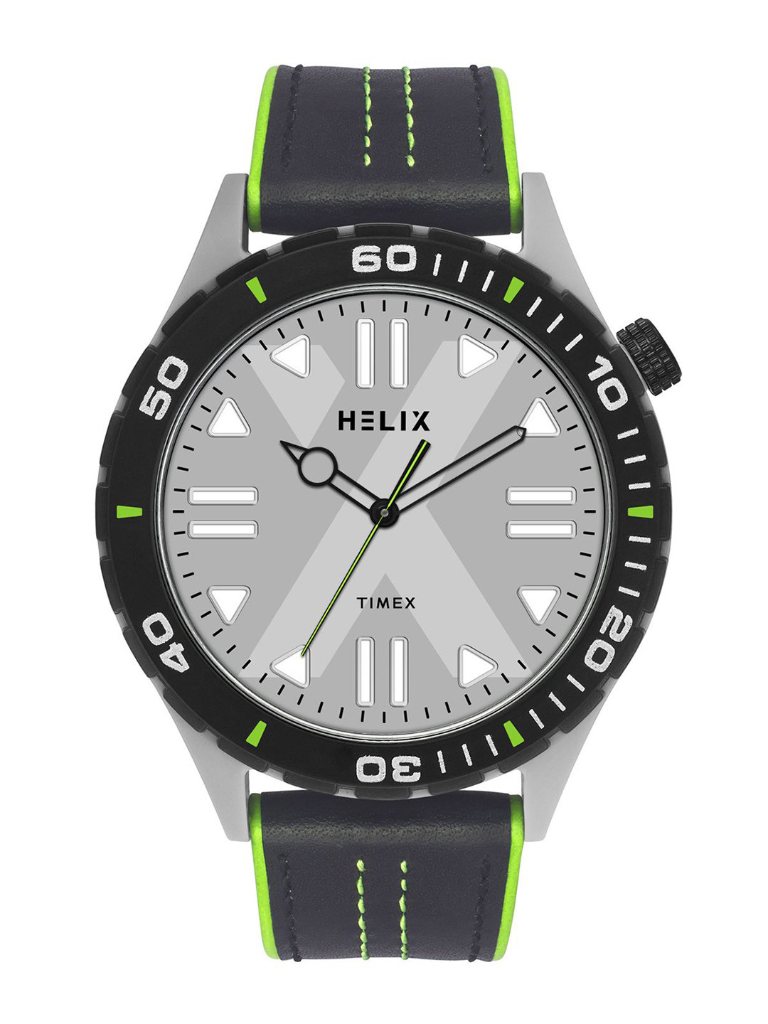 Helix By Timex Men Grey Round Dial Analog Watch - TW052HG03