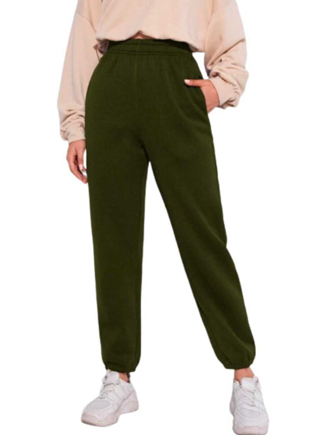 MS BOTTOM Women Regular Fit Mid-Rise Cotton Joggers