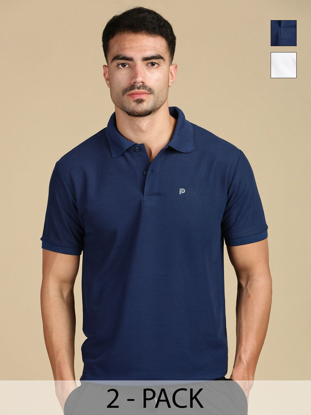 LUX PARKER Men 2 Polo Collar T-shirt