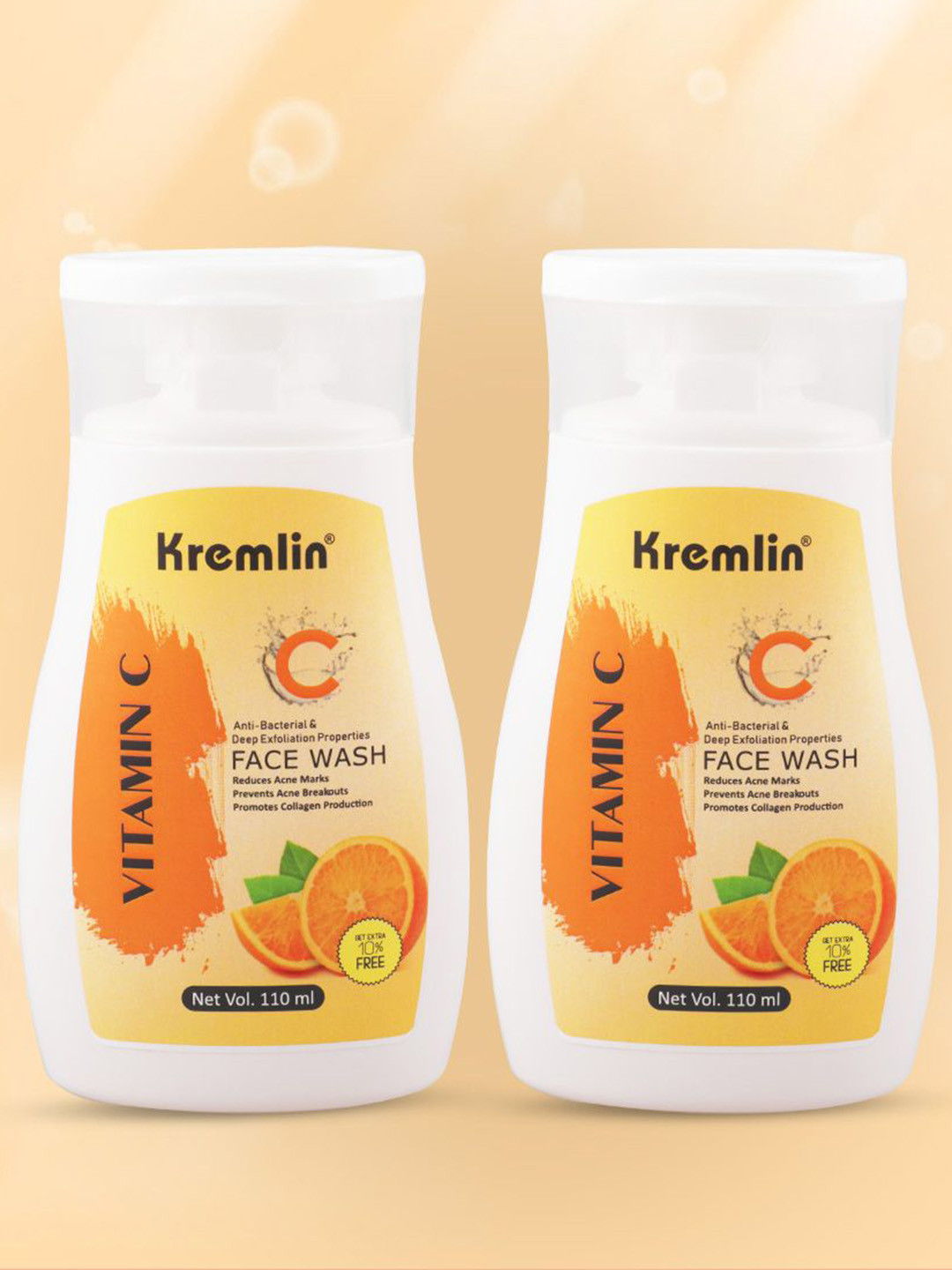 Kremlin Set Of 2 Vitamin C Intensely Hydrates Face Wash - 110 ml Each