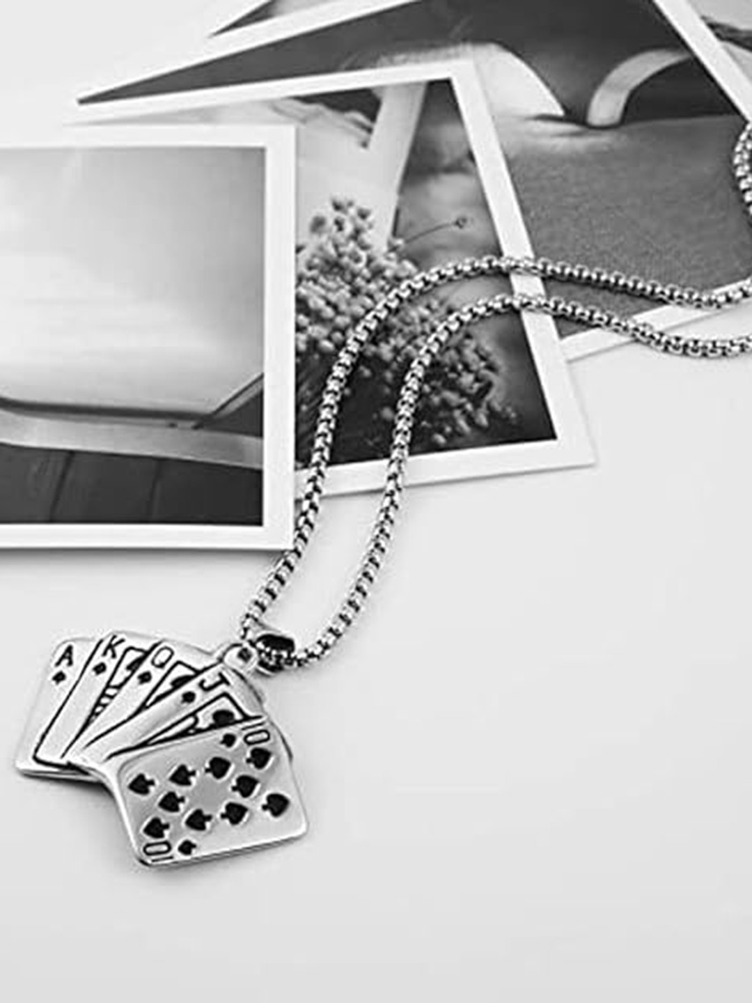 M Men Style Gothic Skull Guitar Silver-Plated Contemporary Pendants