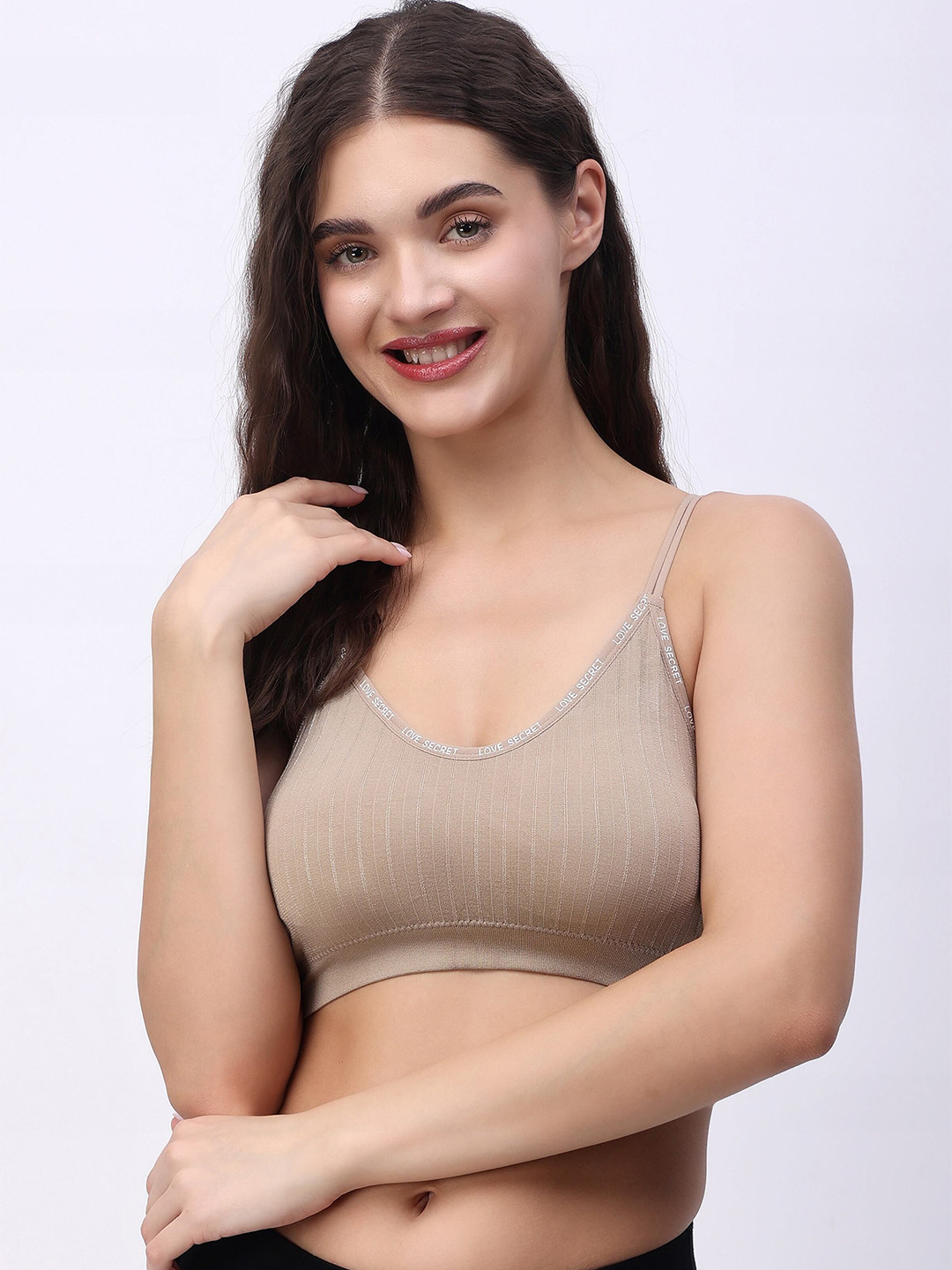 Stem Rope Lightly Padded Seamless Cotton Workout Bra