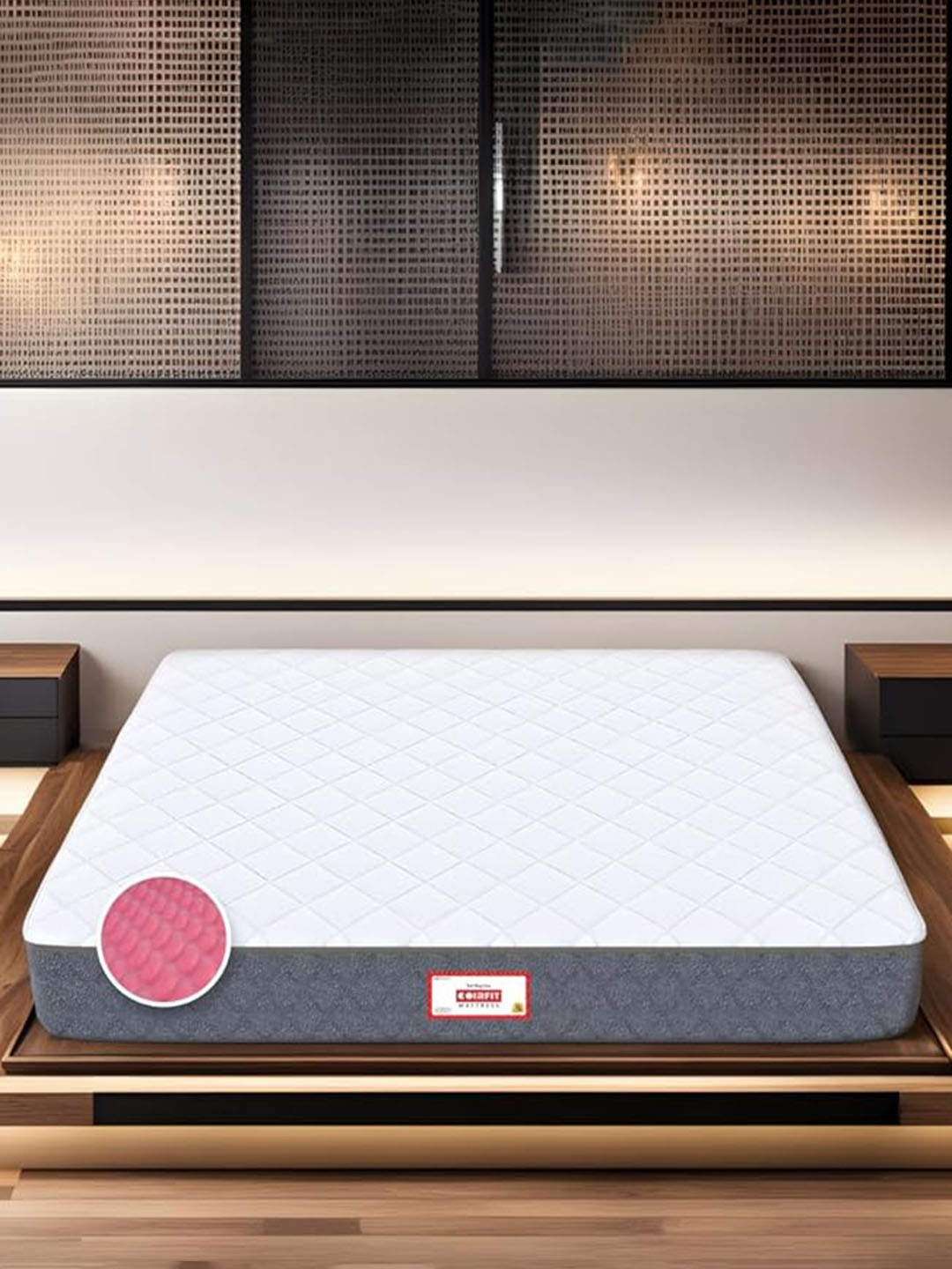 COIRFIT Twin Dlx Dual Comfort SRTX Tech.HR Foam King Size 6 Inch Mattress (72X72)