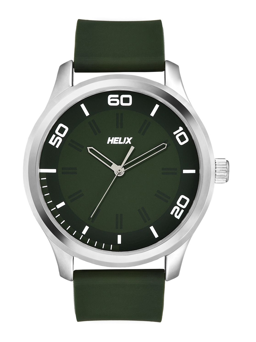 Helix By Timex Men Green Round Dial Analog Watch - TW043HG24