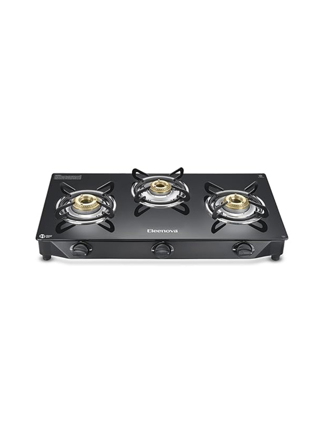 Eleenova Black Reflex 3 Burner Gas Stove