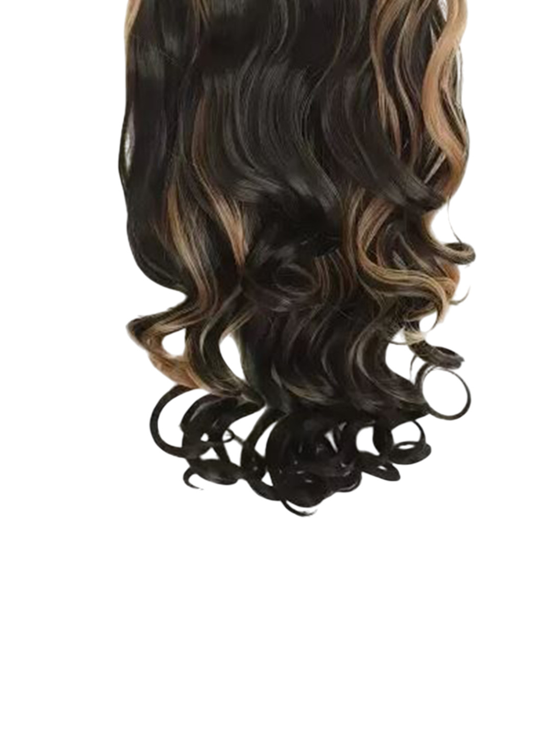 EL CABELL Clip In Curly Toupee Hair Extension - Golden Colour