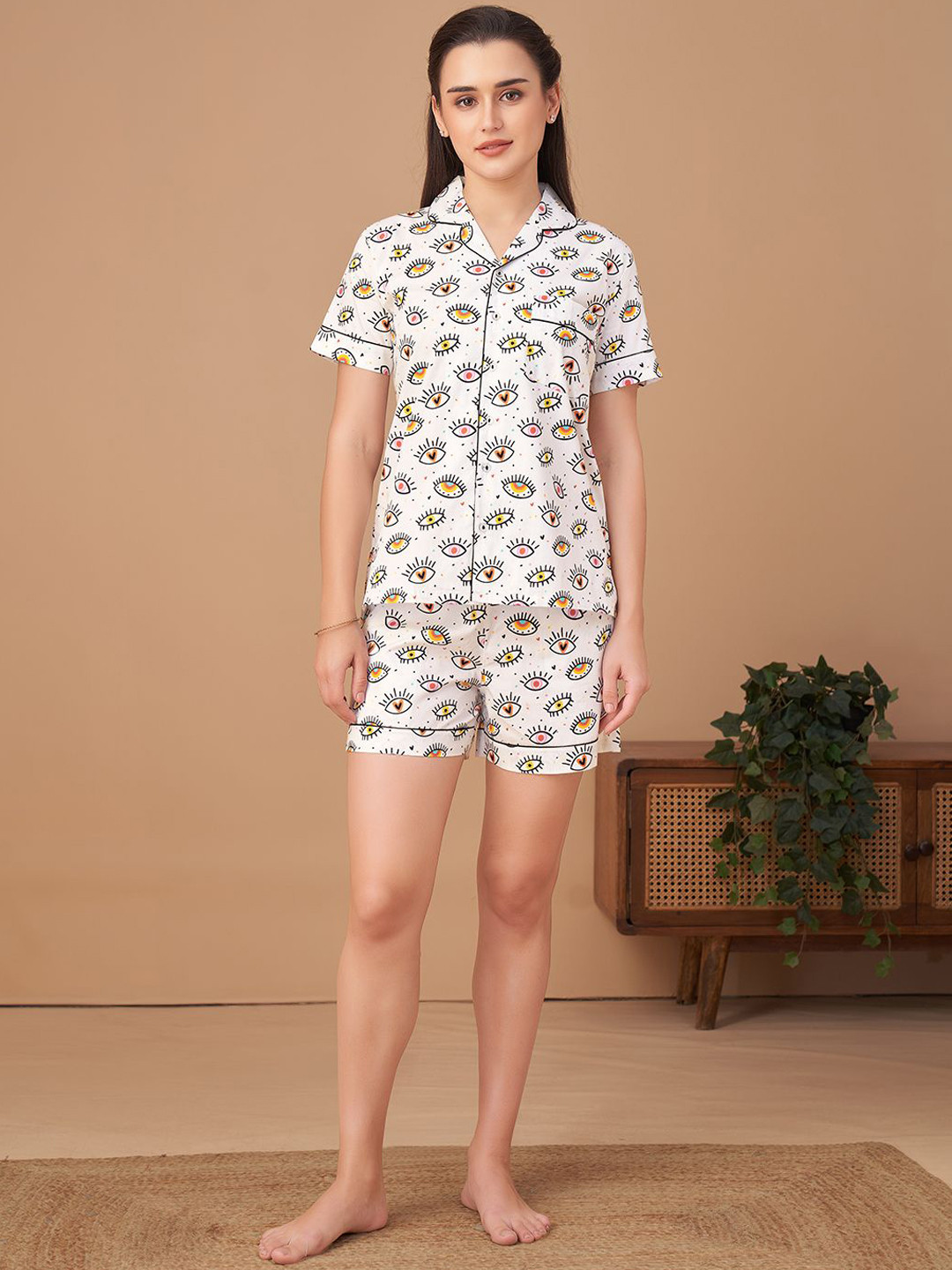 Sand Dune Women Printed Night suit