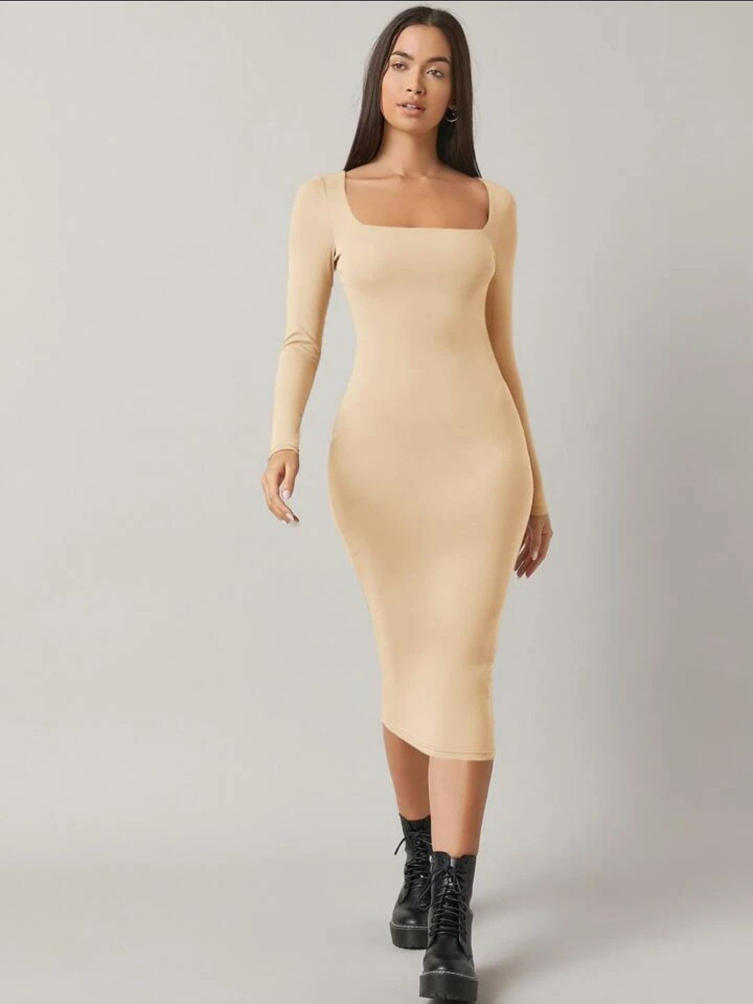 TRENDY ERA Women Bodycon Midi Dress