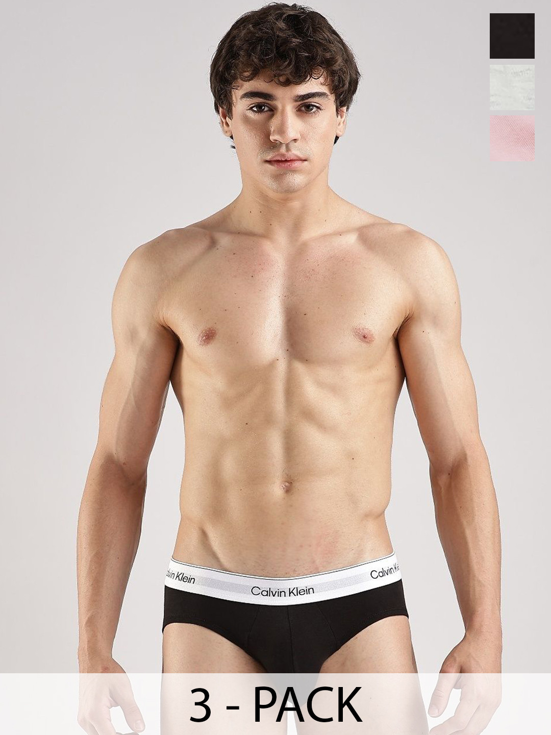 Calvin Klein Men Underwear Pack Of 3 Low-Rise Basic Briefs NB4388670