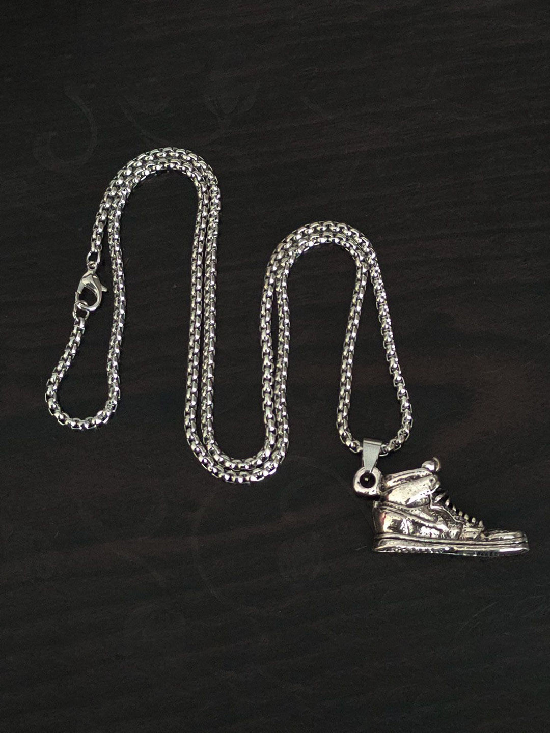 M Men Style Sterling Silver-Plated Contemporary Soccer Shoe Pendants