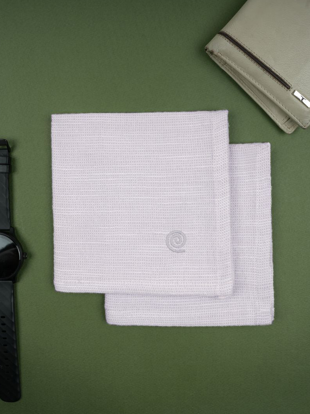 Doctor Towels Lilac Checked 380GSM Set of 2 Anti-Bacterial Bamboo Handkerchief