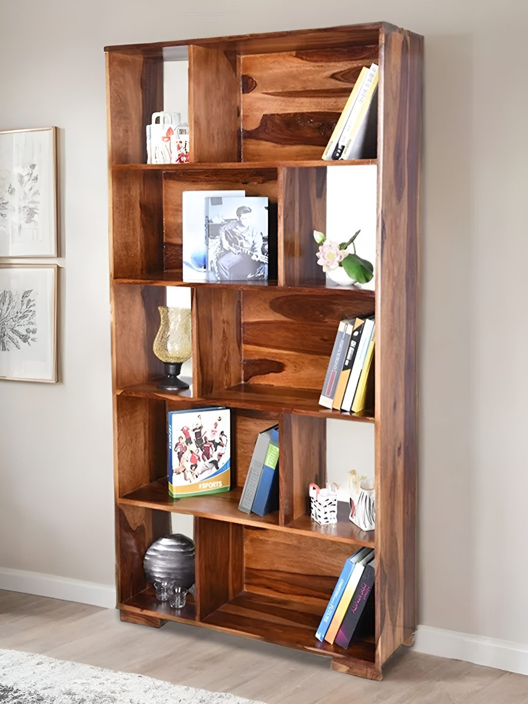 Royaloak Brown Chola Wooden Bookshelf