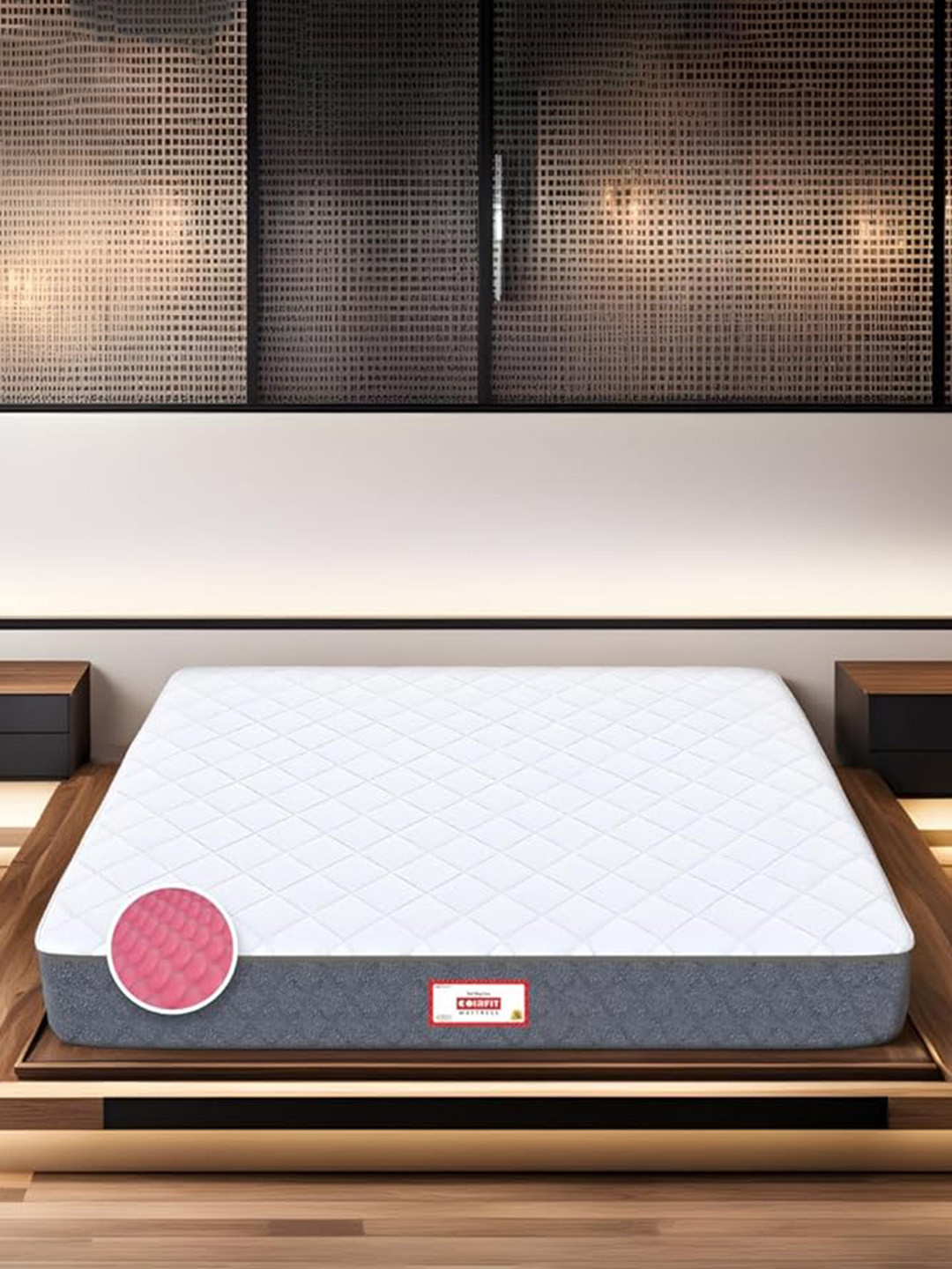 COIRFIT Twin Dlx Dual Comfort SRTX Tech.HR Foam Single Size 8 Inch Mattress (72X42)