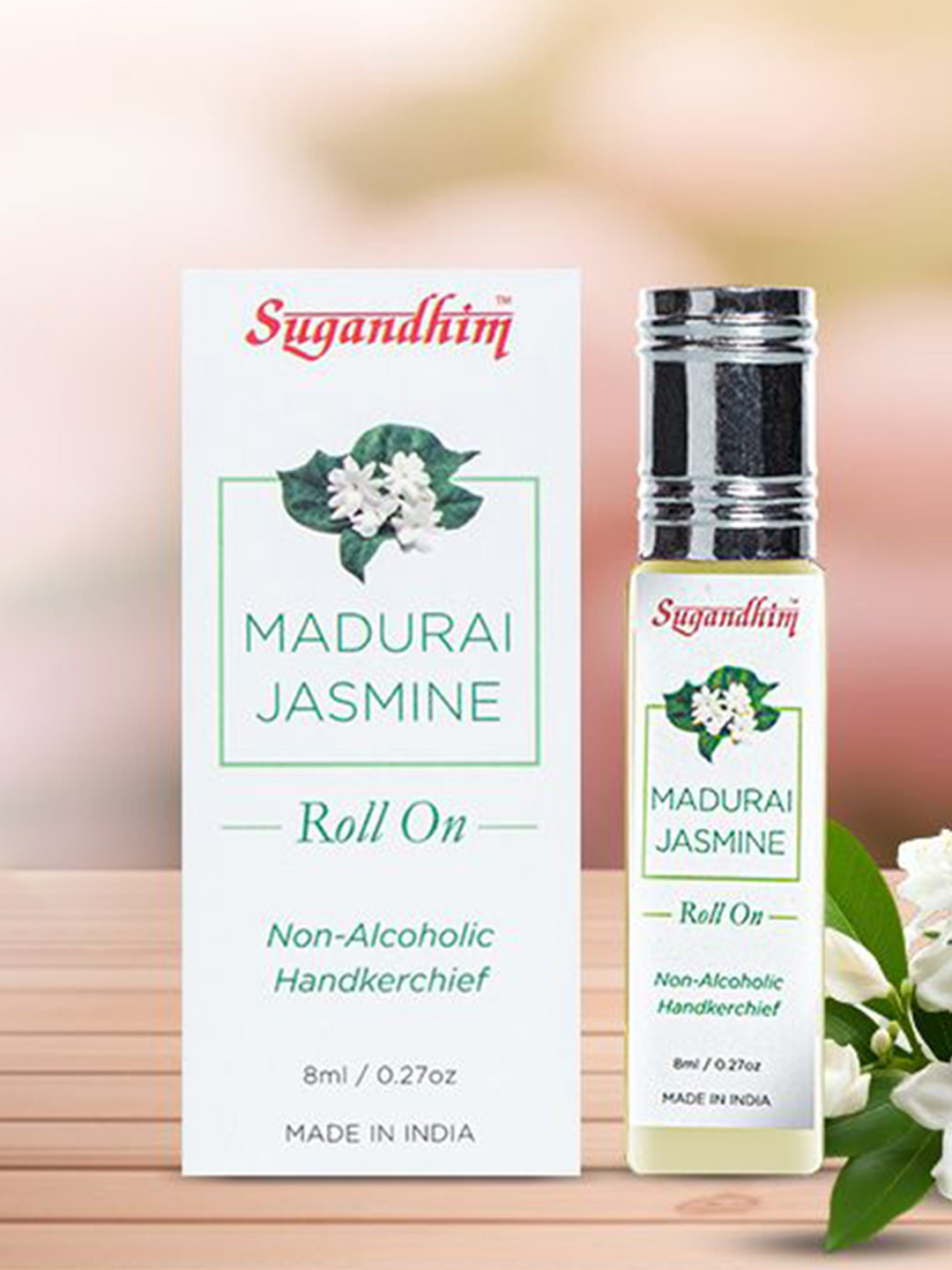 Sugandhim Madurai Roll-On Perfume Alcohol-Free Pocket-Friendly Refreshing Scent - 8ml