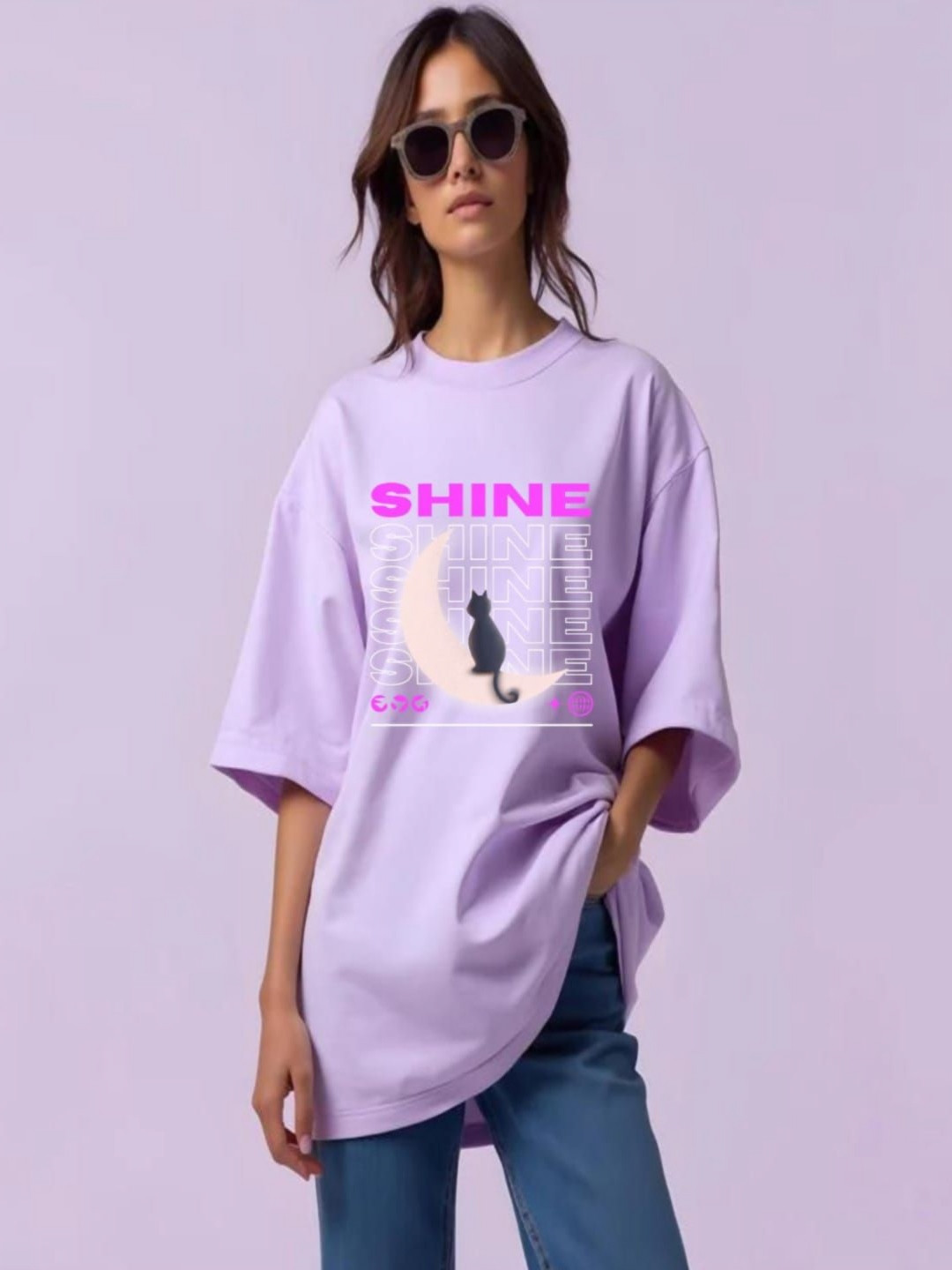 HESHA Women Typography Printed T-shirt