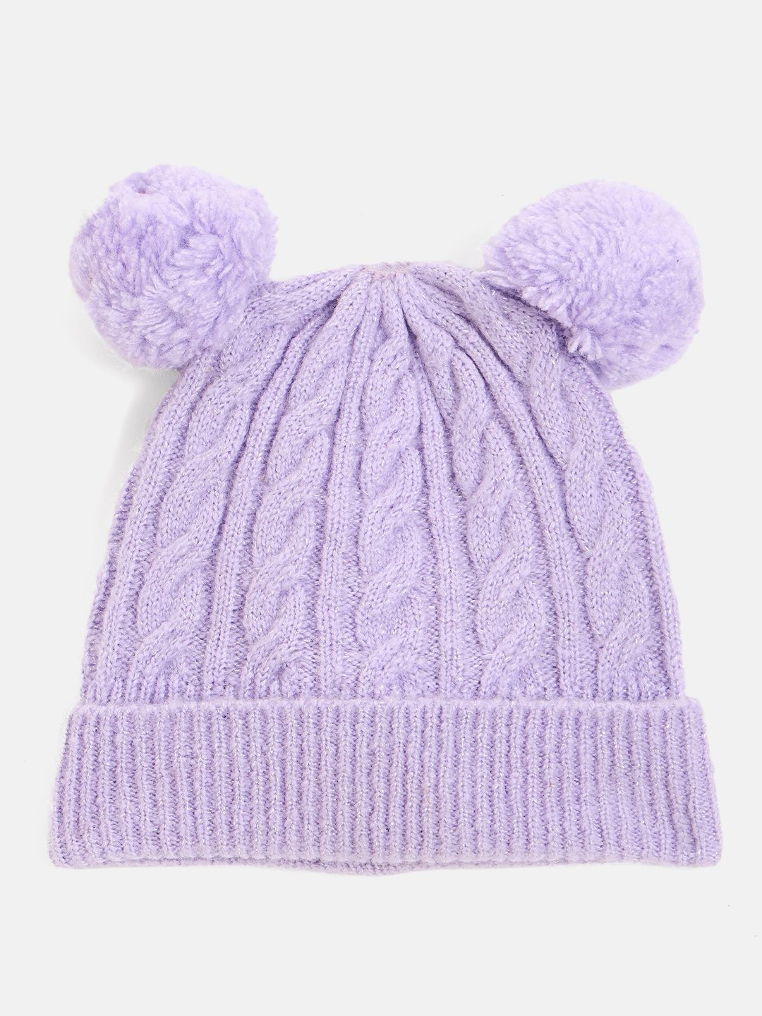Blue Giraffe Girls Self Design Beanie