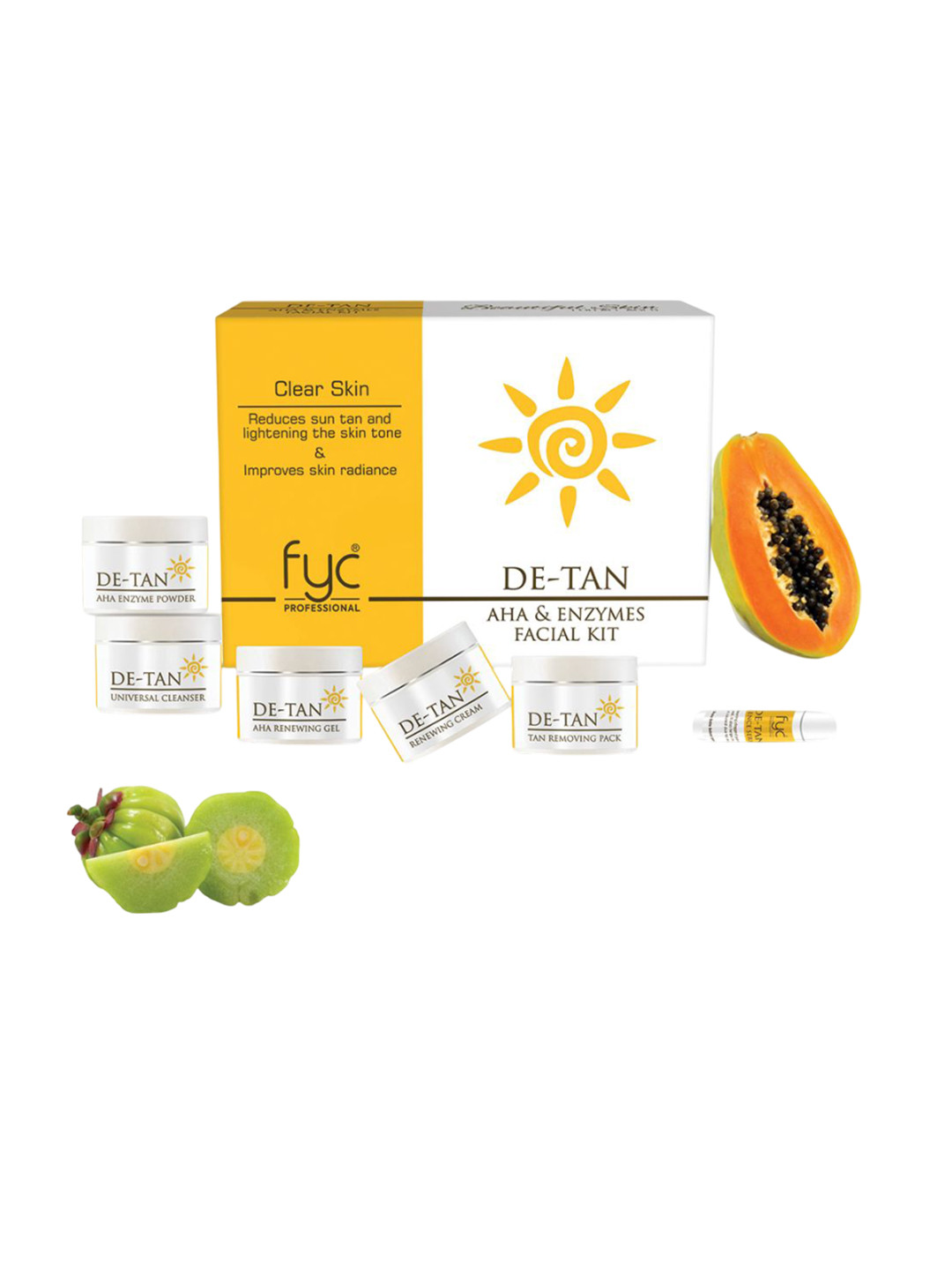 FYC Professional 6 Step De-Tan AHA & Enzymes Facial Kit- 260 g