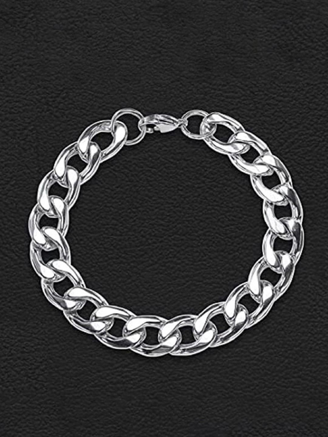 VAGHBHATT Men Stainless Steel Chain Link Bracelet