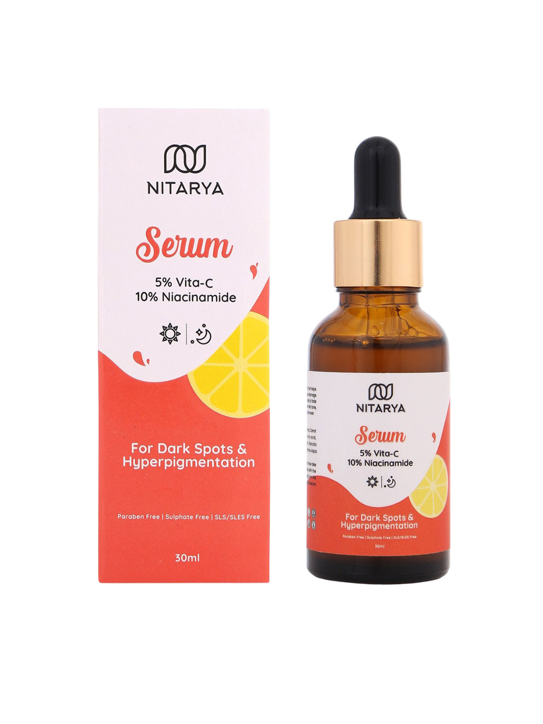 NITARYA 5% Vitamin C & 10% Niacinamide Face Serum For Glowing Skin- 30 ml