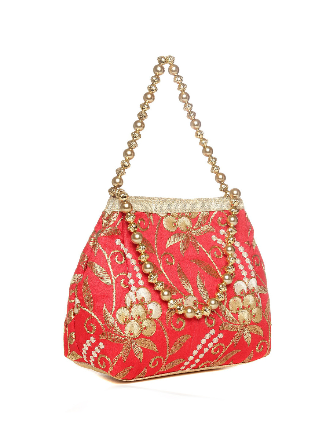 Wenz Embroidered Fabric Potli Clutch