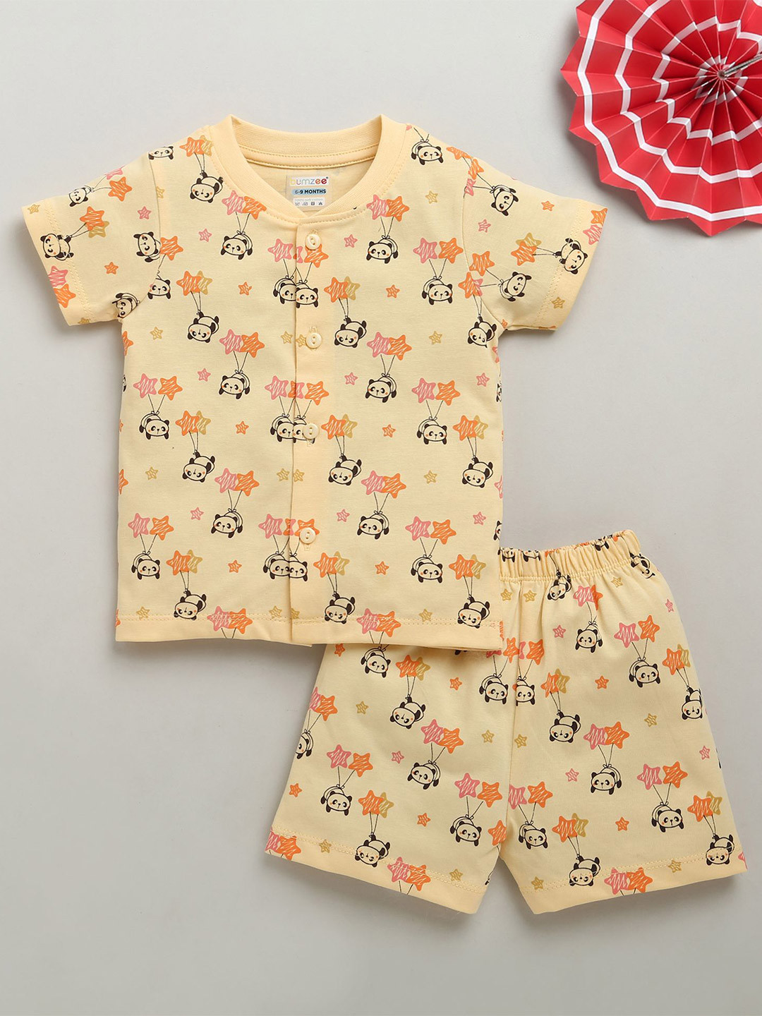 BUMZEE Boys Printed Half Sleeves Jabla & Short