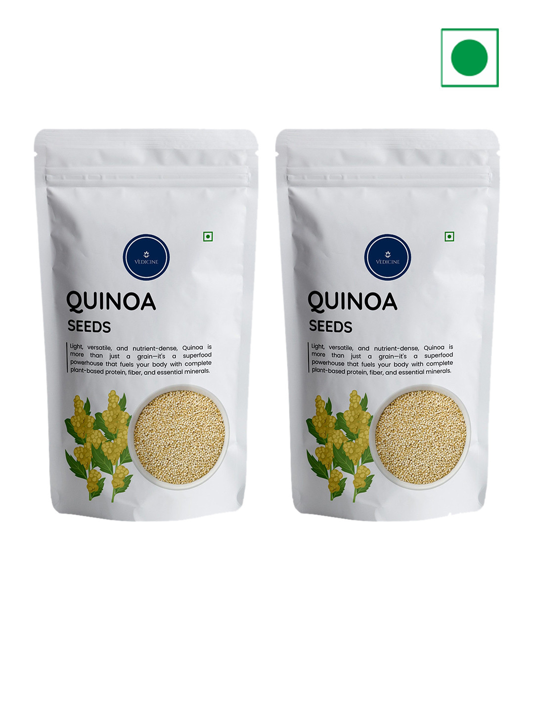 VEDICINE Set Of 2 Quinoa Seeds - 500g Each