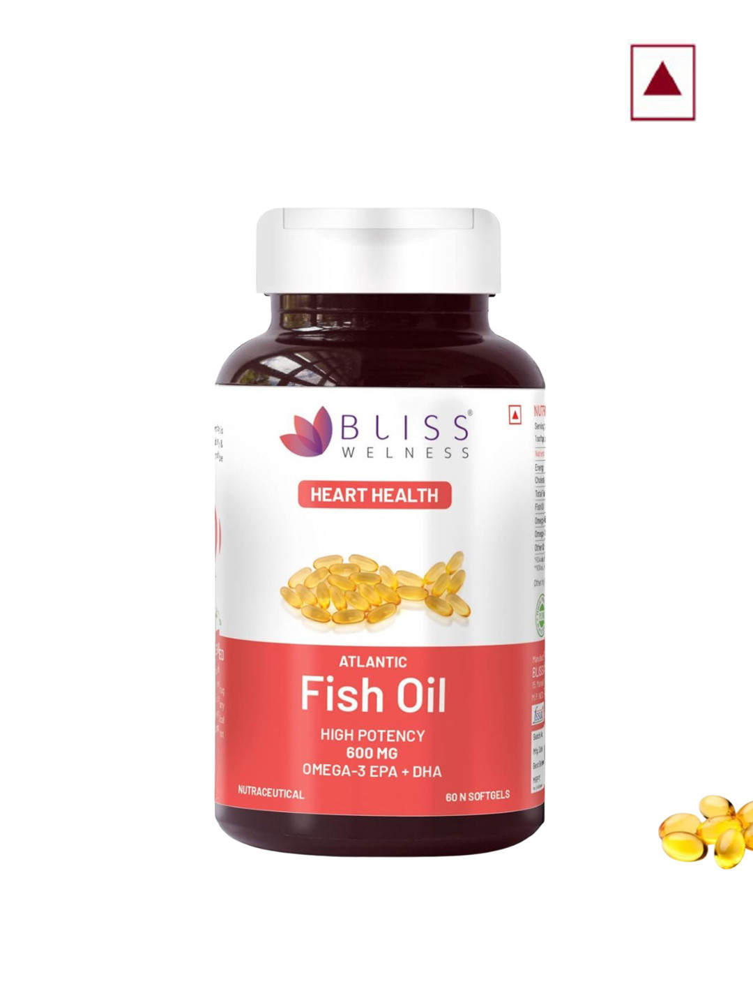 Bliss Welness Omega 3 Fish Oil Gold For Immunity - 60 Softgel Capsules