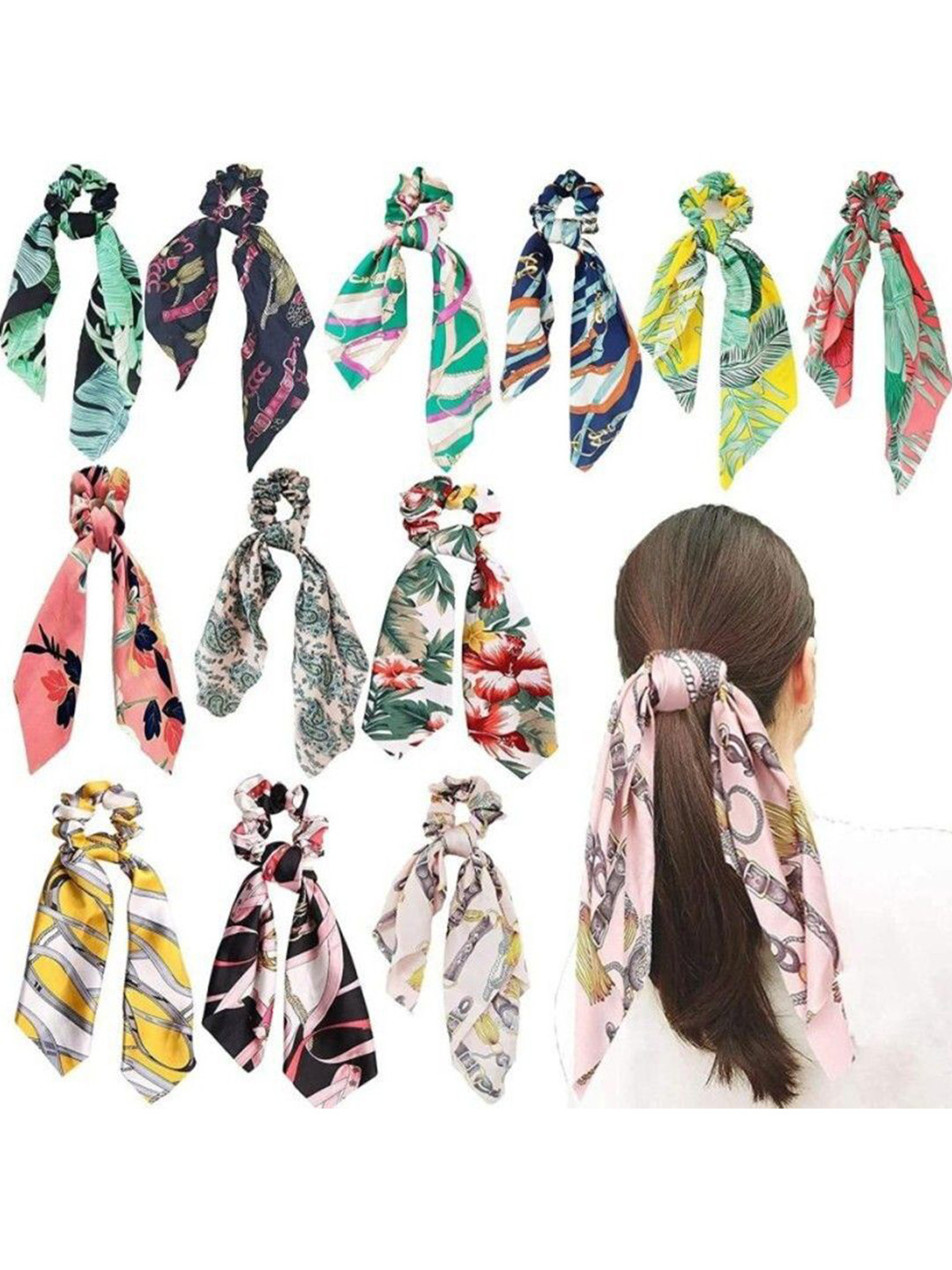 SZN Women Set of 12 Ponytail Holders
