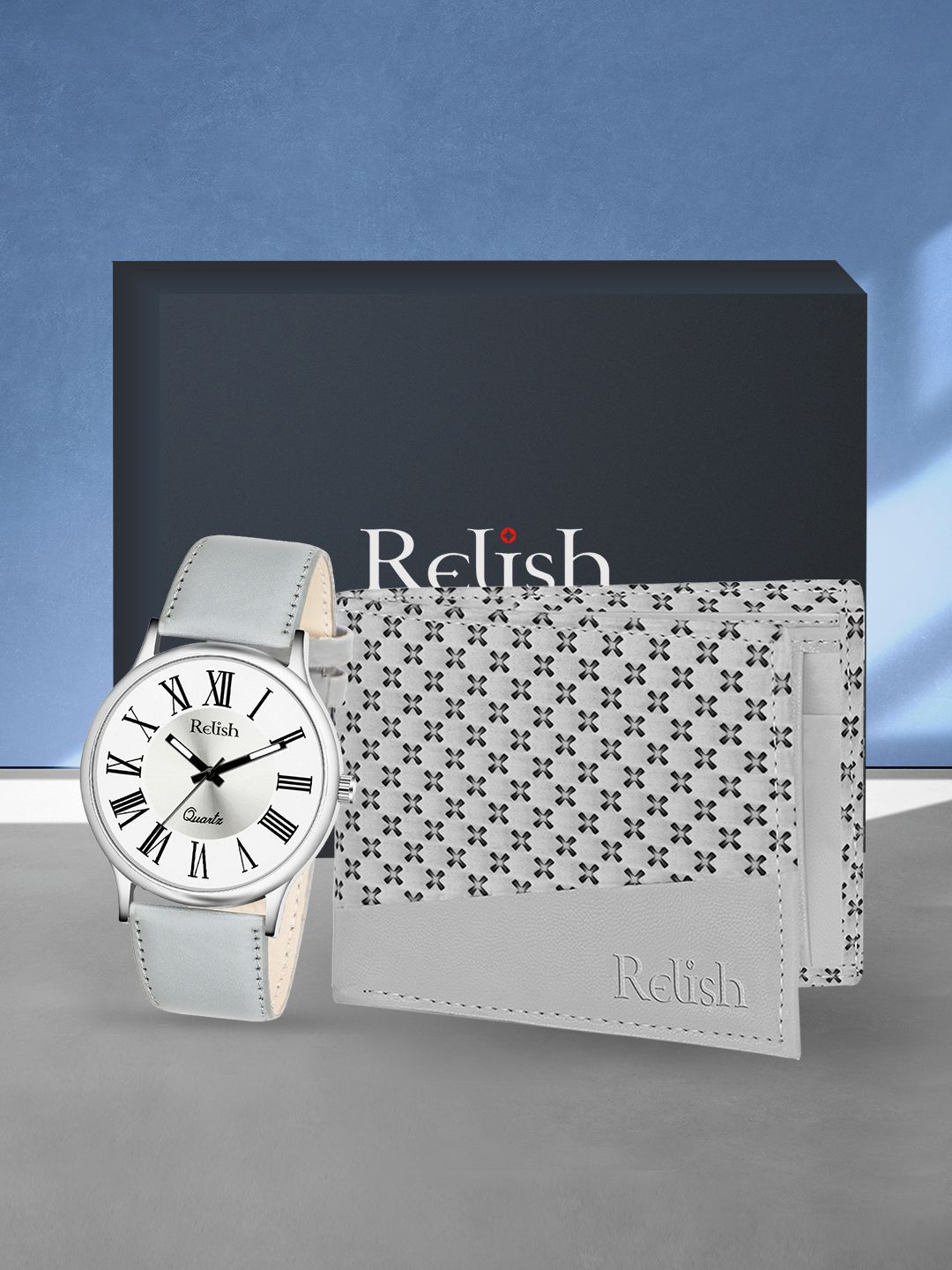 Relish Men Watch and Wallet Accessory Gift Set