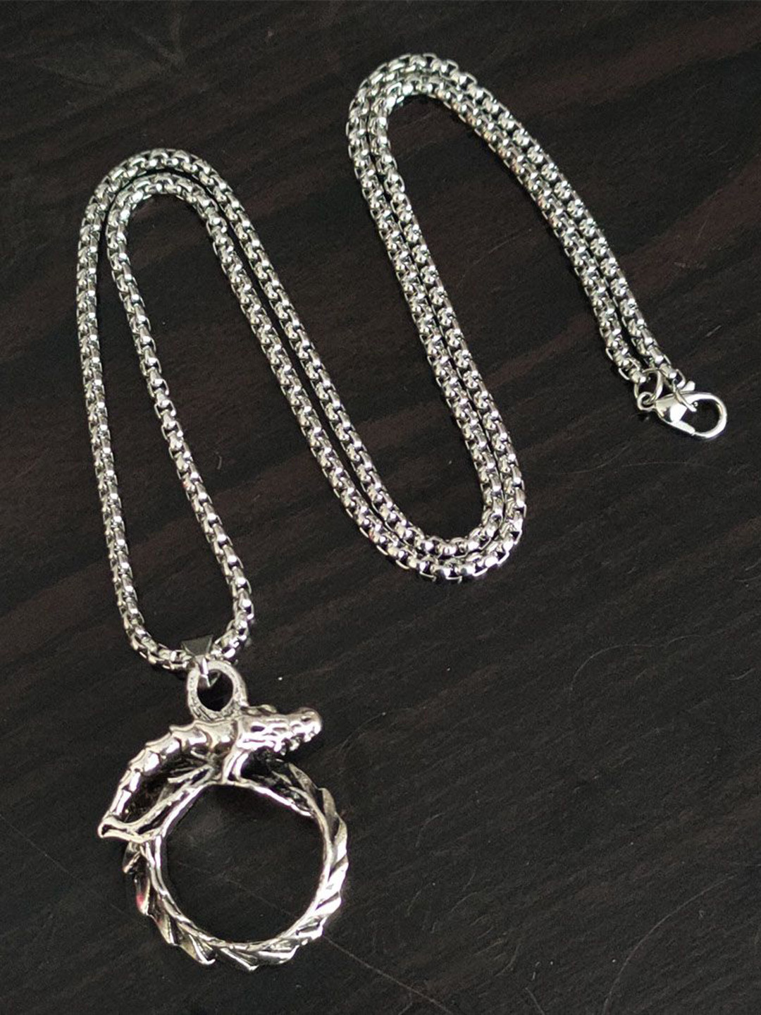 M Men Style Silver-Plated Finger Skeleton Shaped Pendants