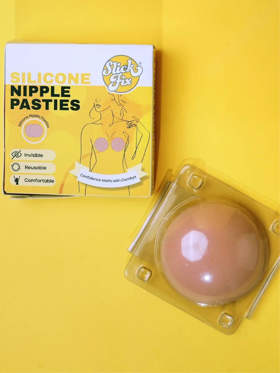 SlickFix 1 Pair of Silicone Nipple Pasties