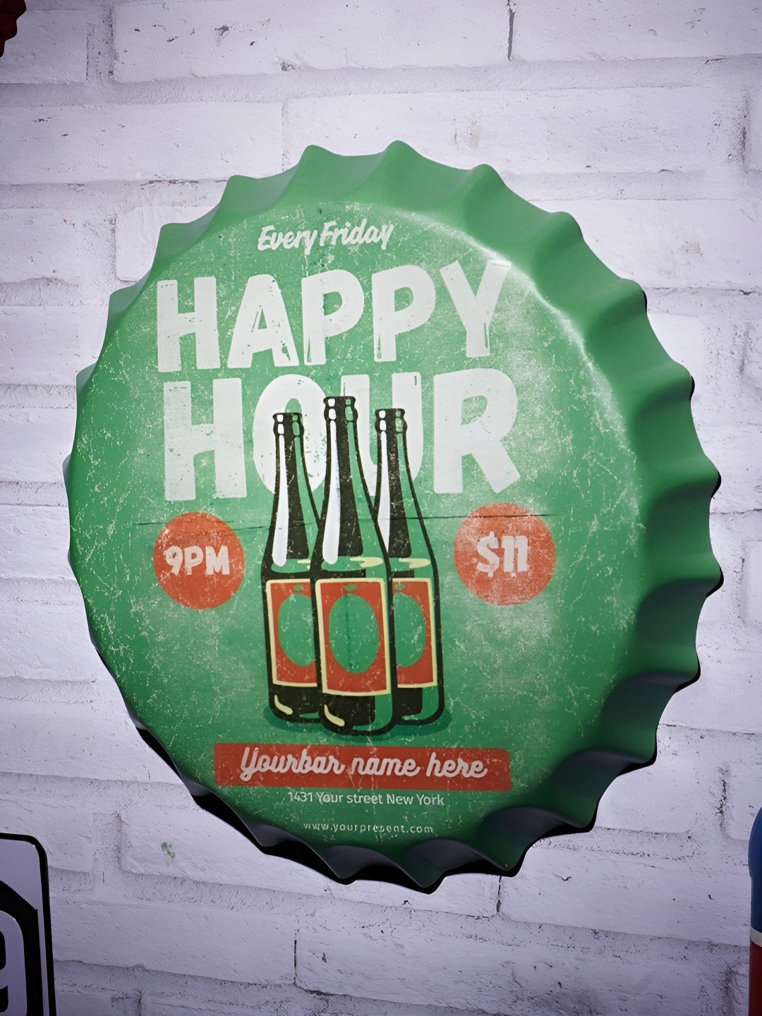 eazy wagon Bottle Cap Metal Matte Hanging Hall Signs and Plaques-14In