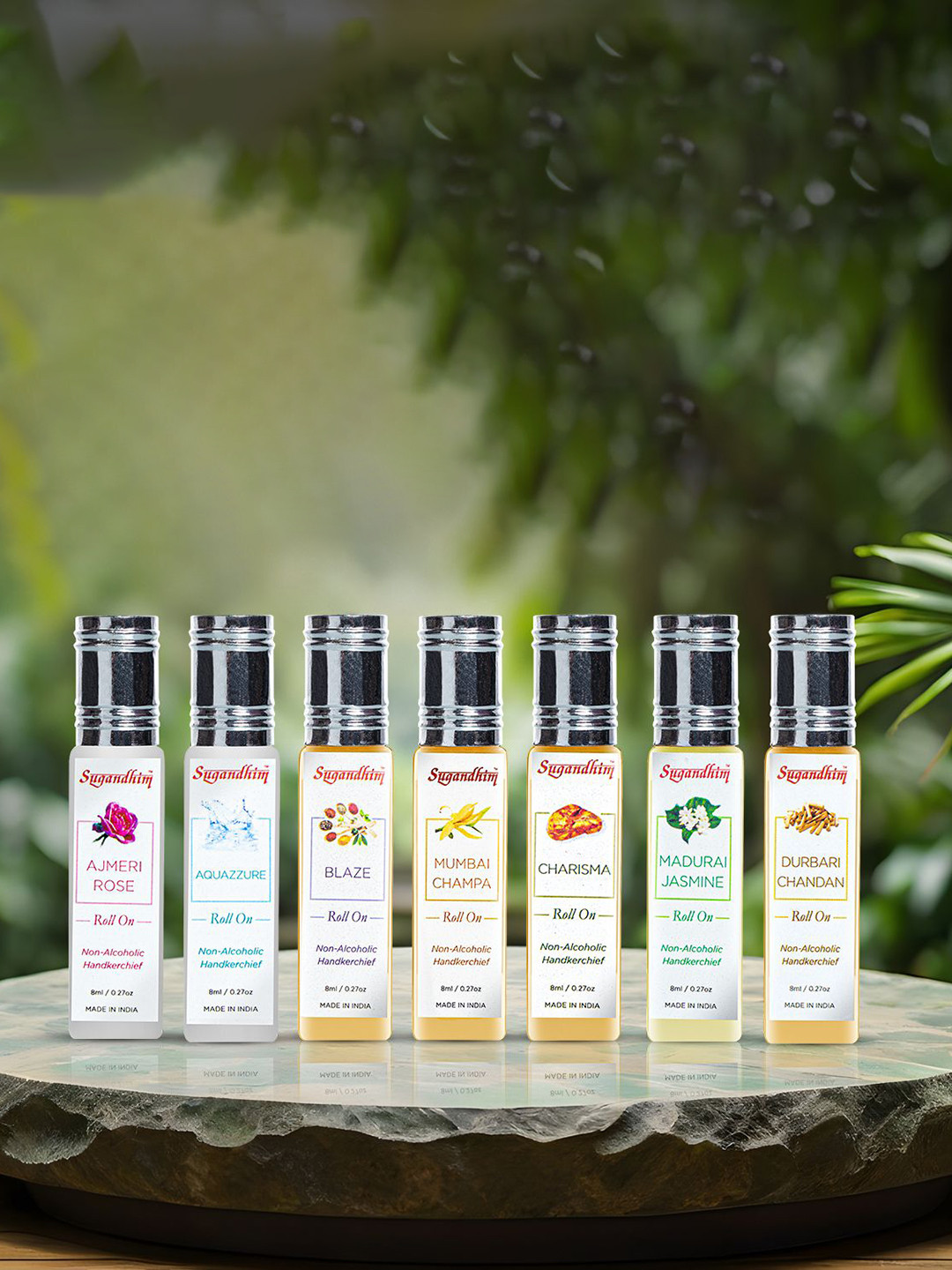 Sugandhim Women Chameli Roll-On Perfume - Non-Alcoholic, Floral & Long-Lasting-8ml