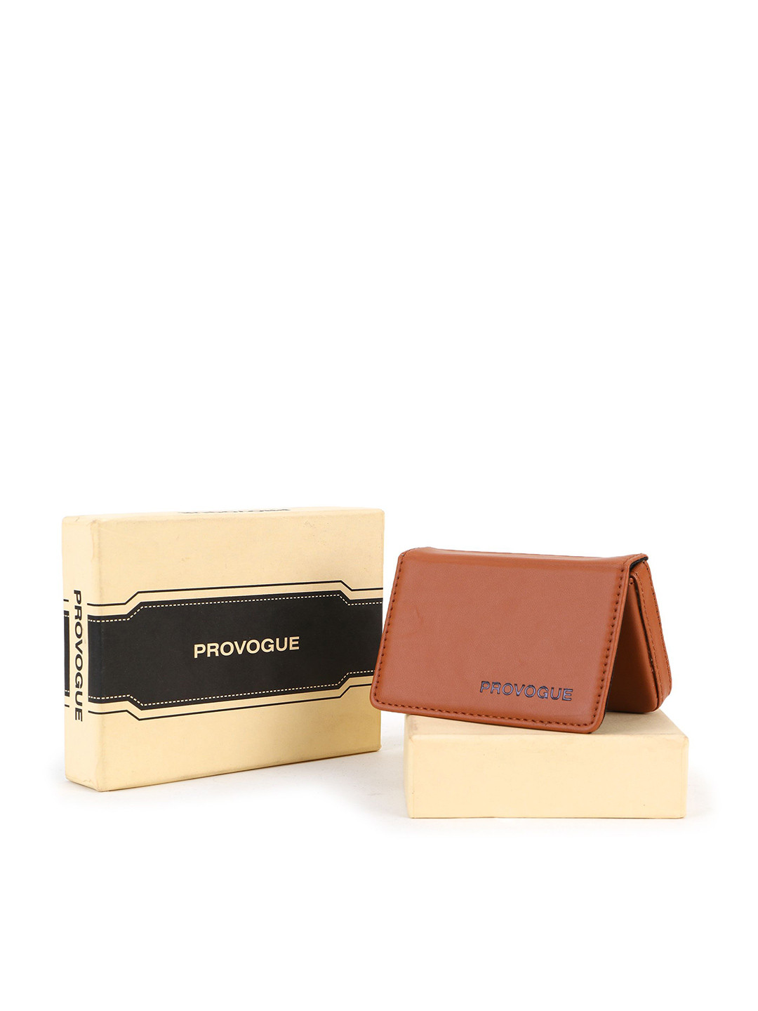 Provogue Men Textured Bi Fold Card Holder