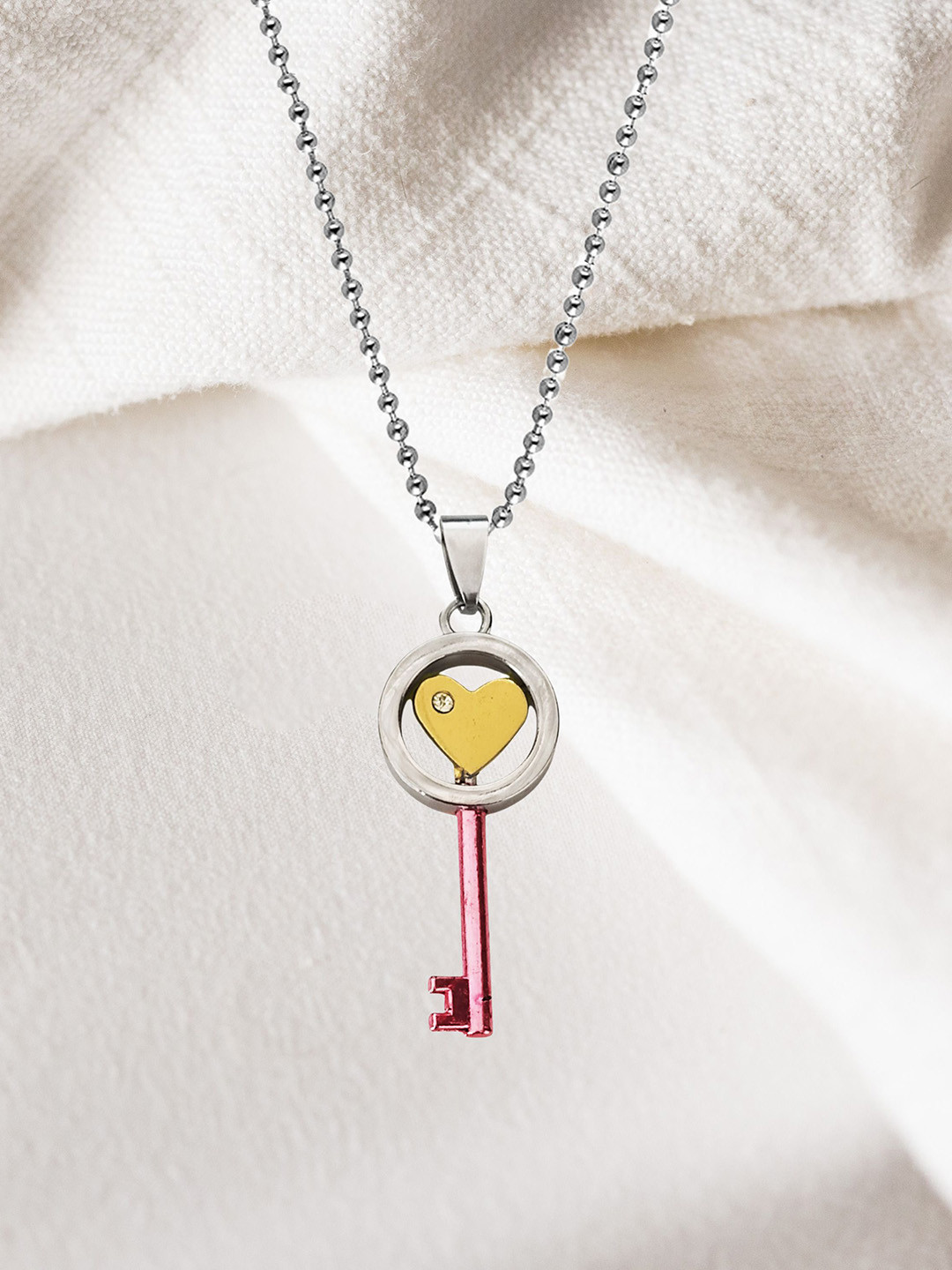 M Men Style Stainless Steel Gold-Plated Valentine Day Gift Beautiful Geometric Pendant