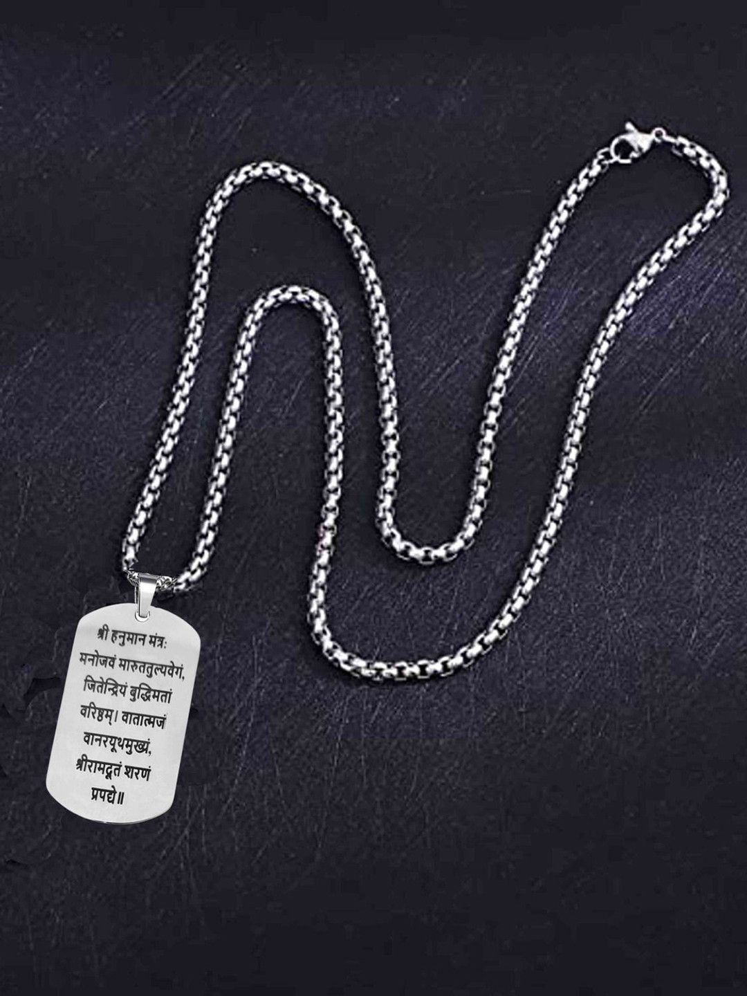 M Men Style Stainless Steel Silver-Plated Religious Pendants