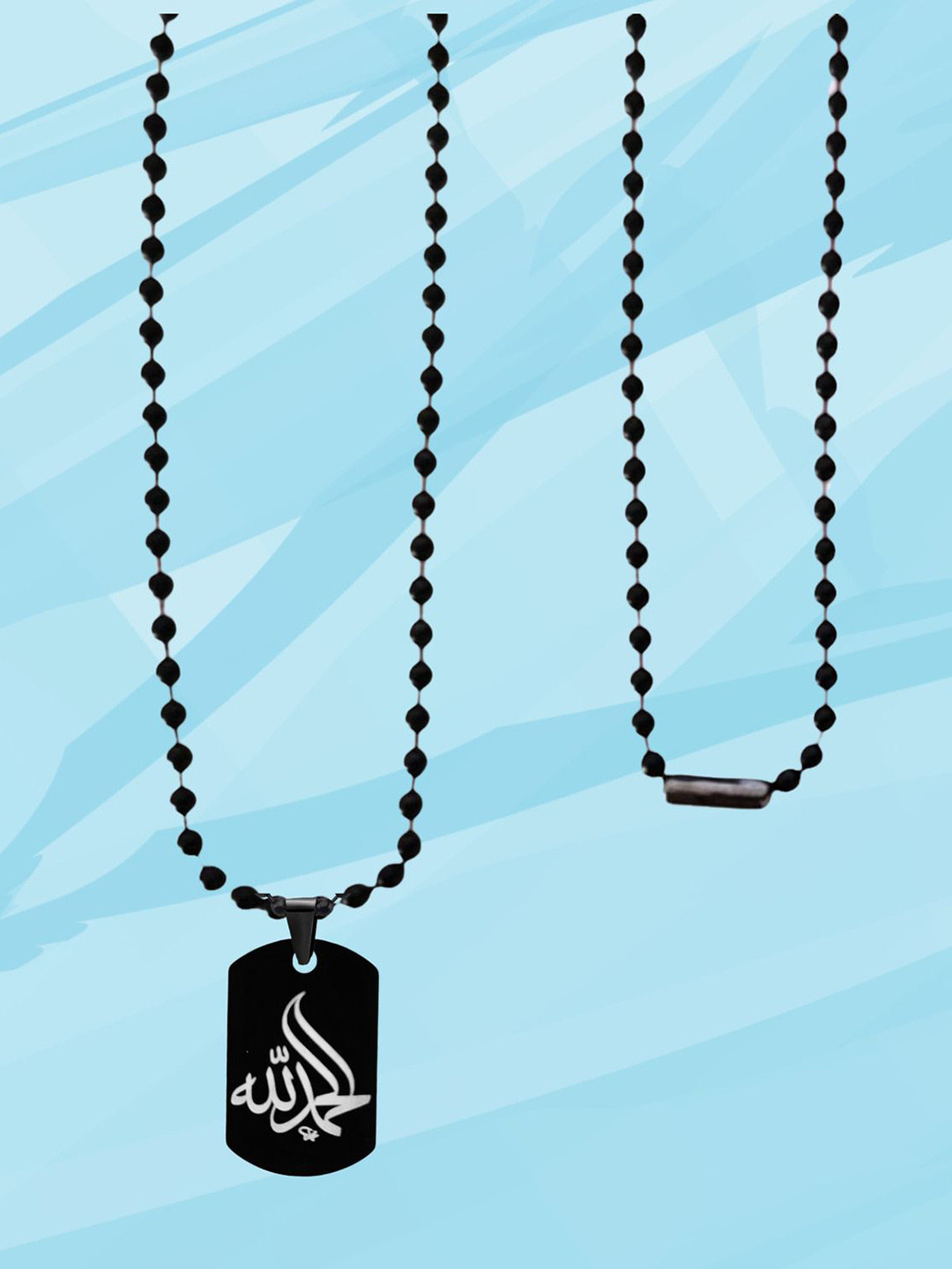 M Men Style Stainless Steel Square Shaped Religious Pendant