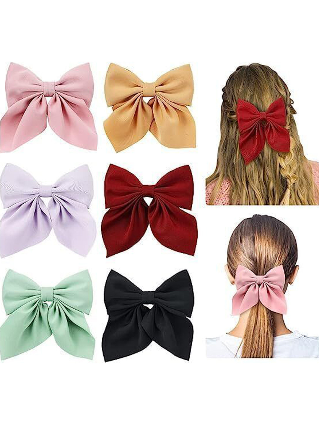 SZN Women Set of 6 Bow Hair Clip