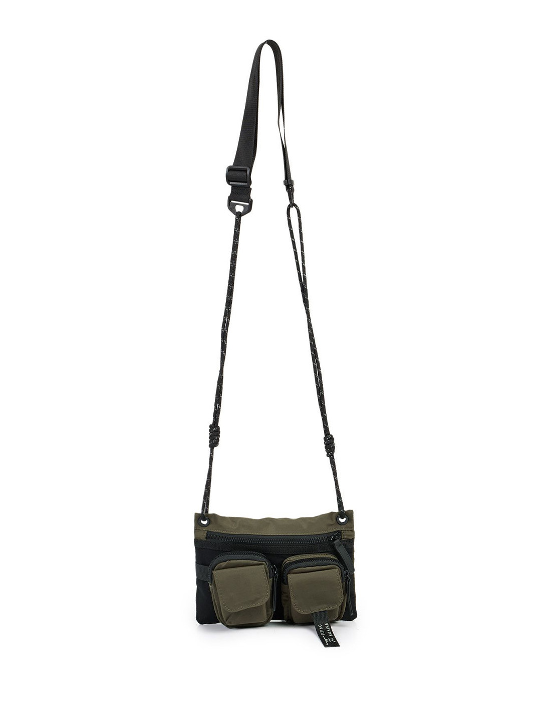 Flying Machine Unisex Colourblocked Messenger Bag