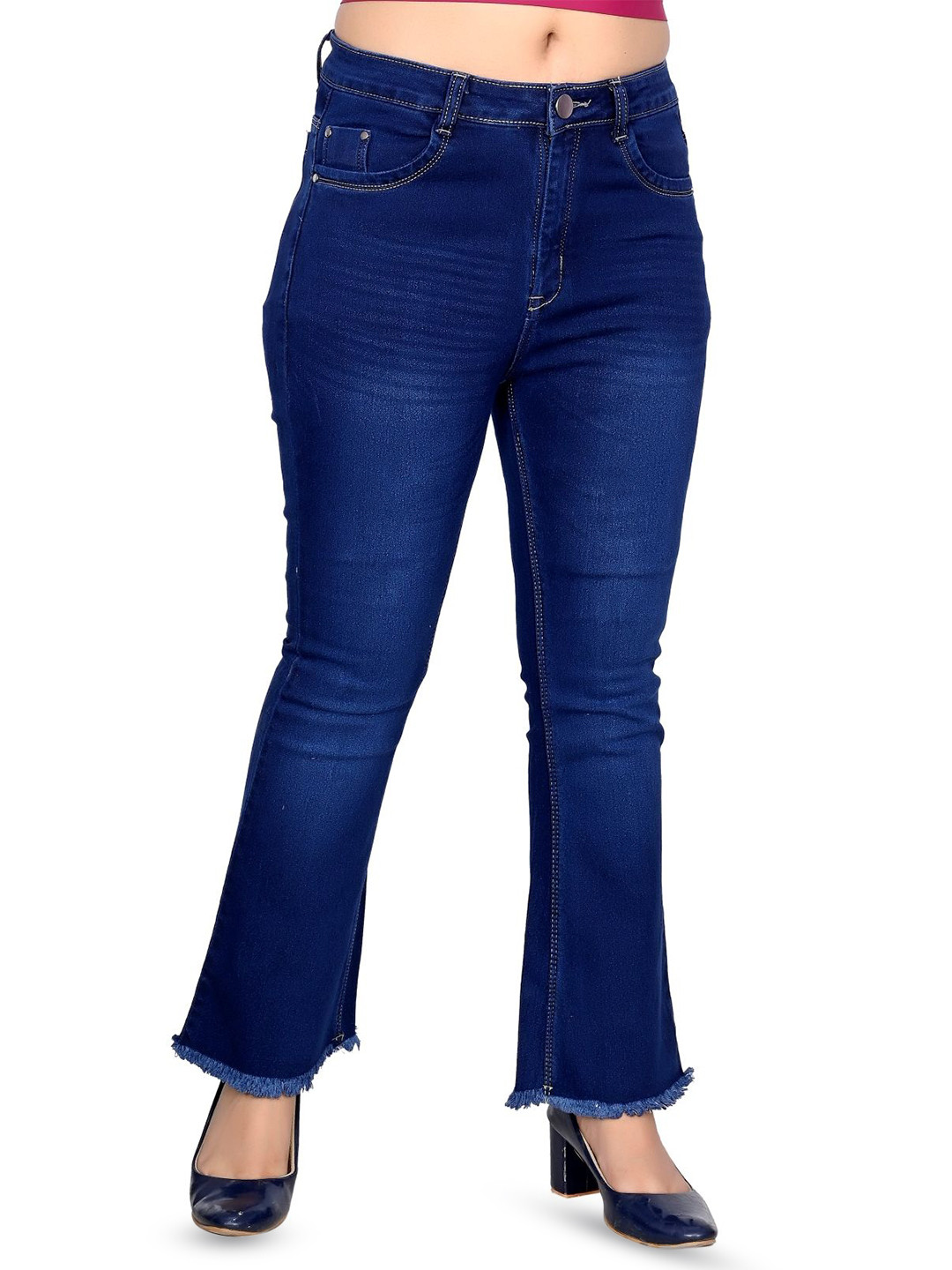 RIVI Chic Flare Women Bootilicious Flared High-Rise Light Fade Stretchable Jeans