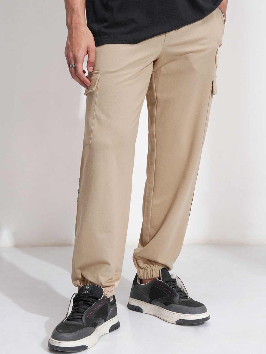 HIGHLANDER Marvel Black Panther Men Nude Relaxed Fit Cargo Jogger