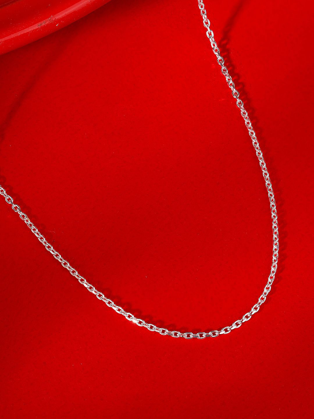 GIVA 925 Sterling Silver Rhodium-Plated Sparkle Minimalist Chain