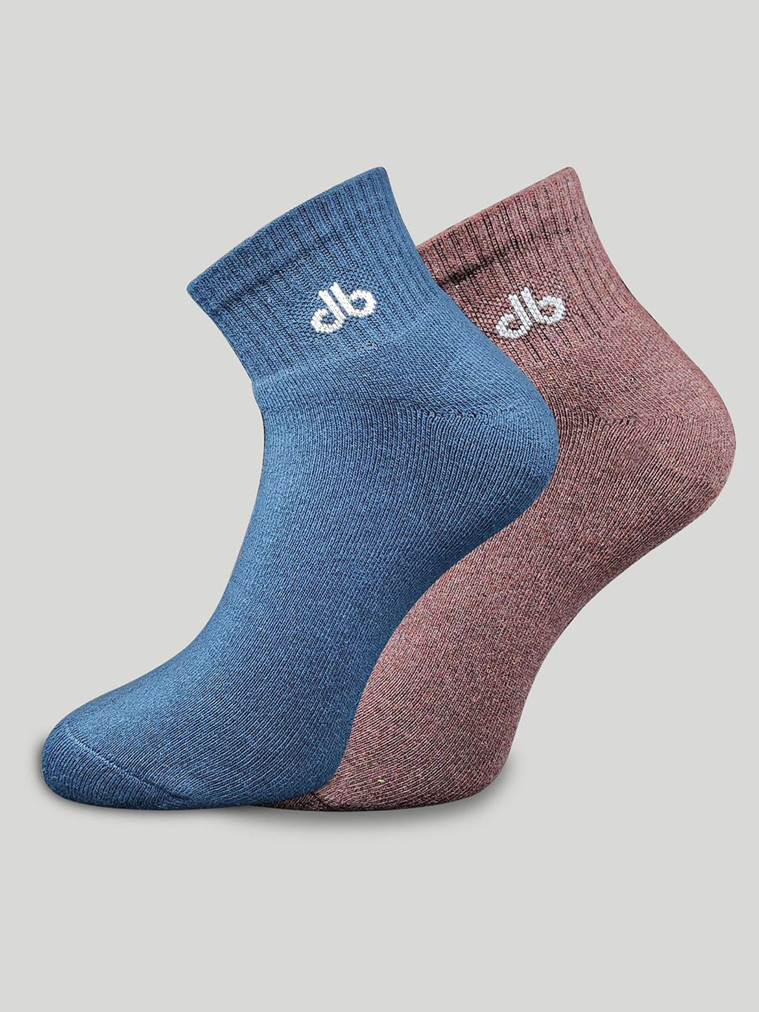 bigbanana Pack Of 2 Solid Multicolor Ankle-Length Socks