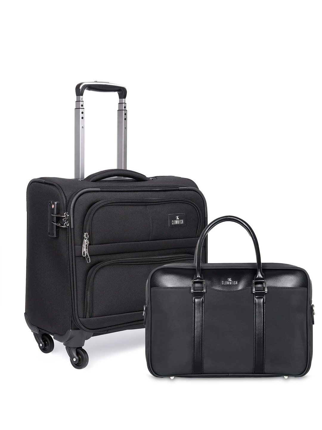THE CLOWNFISH Jet Trolley Bag With Laptop Bag Combo
