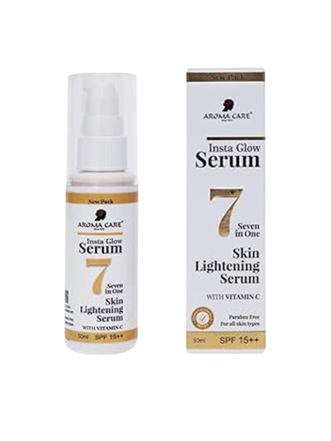 Aromacare 7 In 1 Insta Glow Face Serum For Skin Lightening With Vitamin C - 50 ml