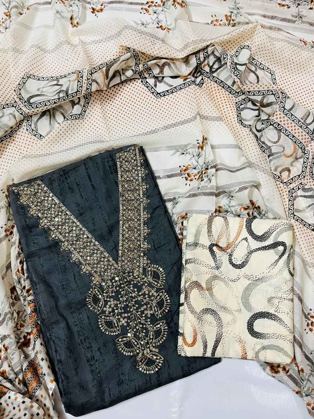 Just Fab Unstitched Dress Material