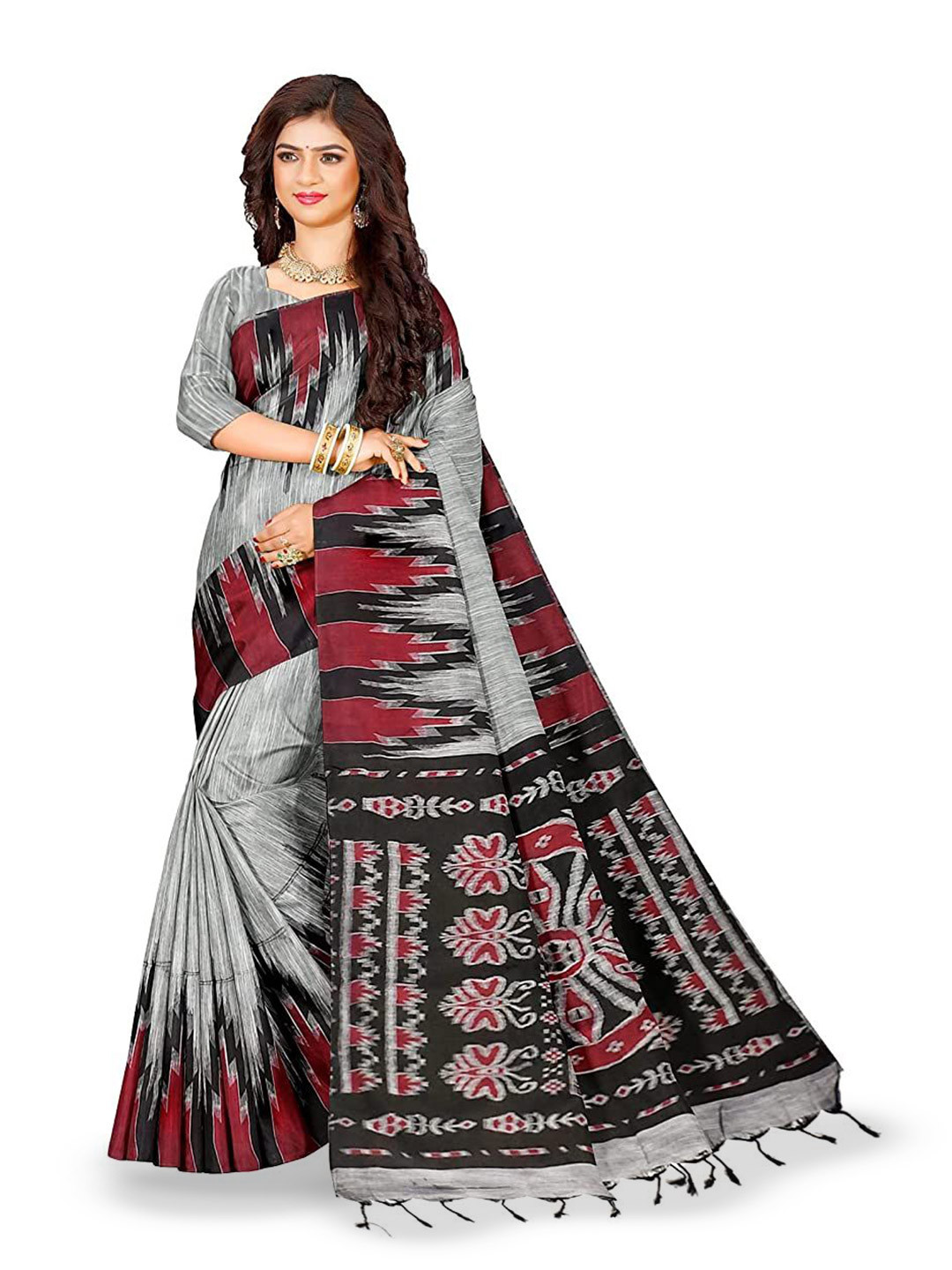 TITHI SAREES Ethnic Motifs Sambalpuri Saree