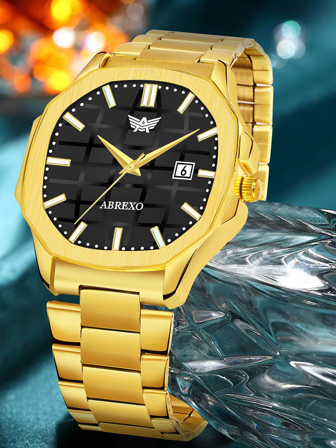 Abrexo Men Dial & Stainless Steel Bracelet Style Straps Analogue Watch Abx5670