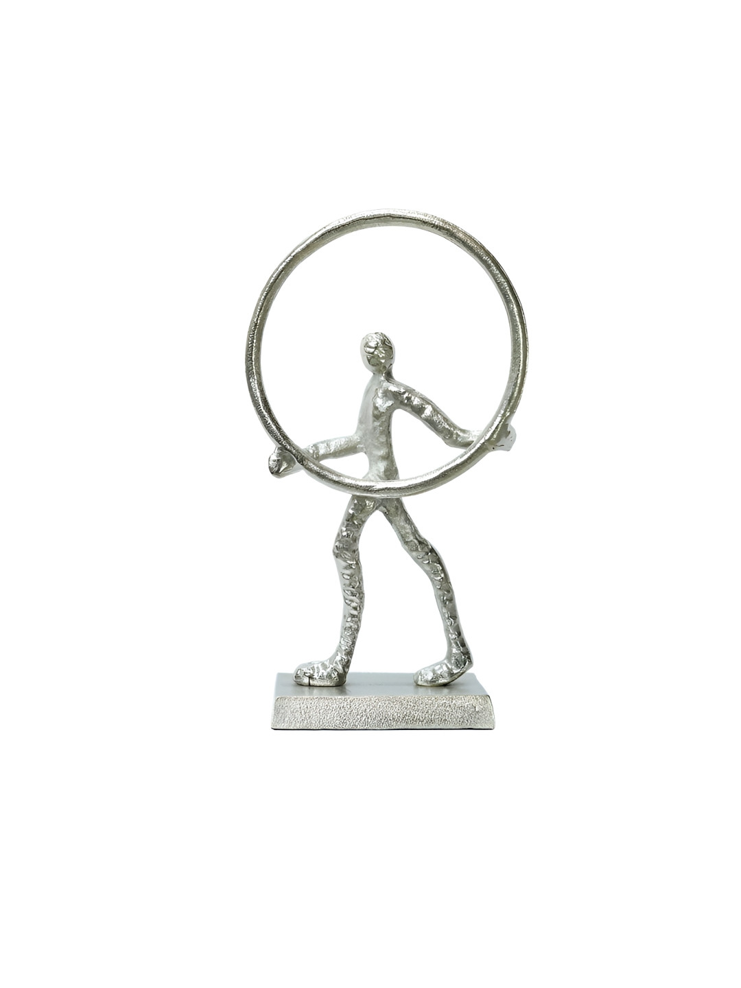 SHAURYA DESIGNS Grey Metal Metallic Living Room Medium Showpiece - 3 Inches